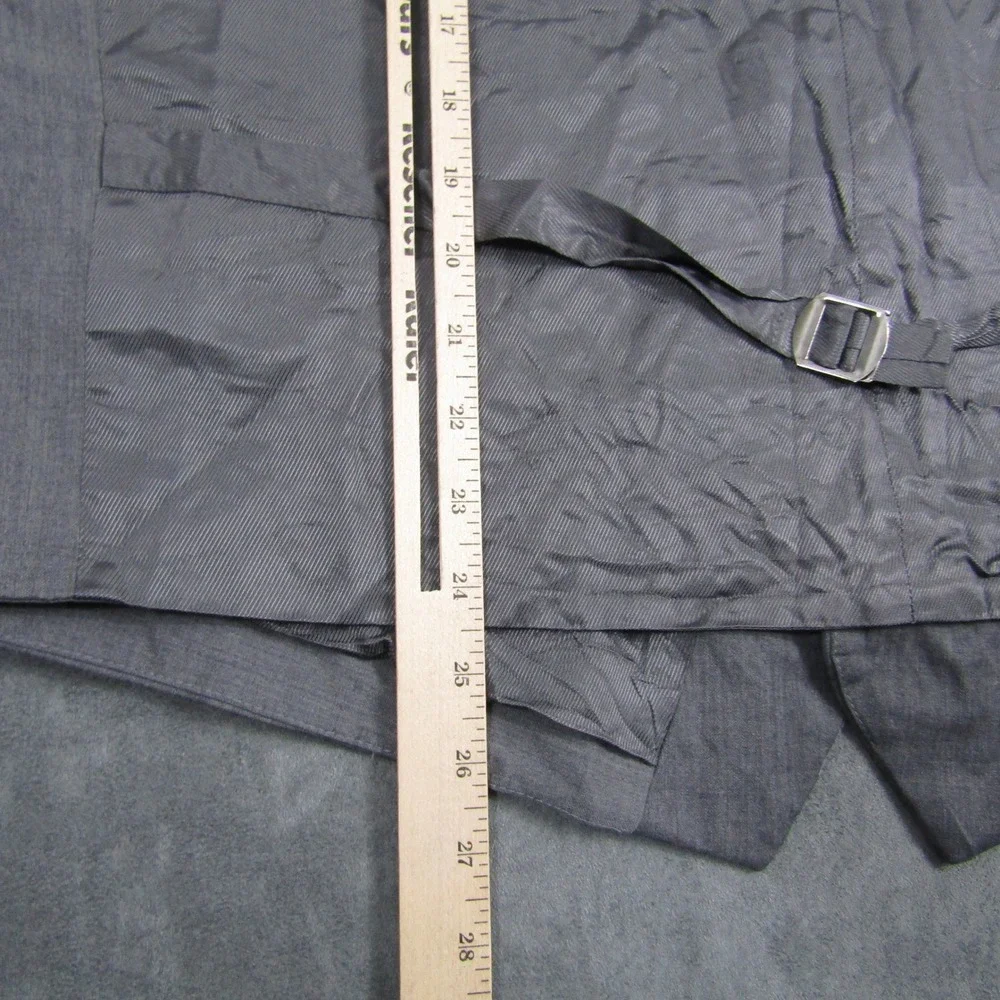 Stafford Suit Vest Mens 54 Gray Wool Big and Tall Formal Waistcoat Wedding
